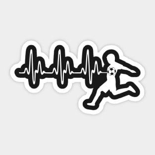Soccer Heartbeat Sticker
